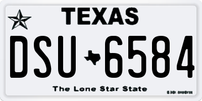 TX license plate DSU6584