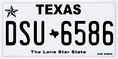 TX license plate DSU6586