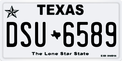 TX license plate DSU6589