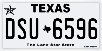 TX license plate DSU6596