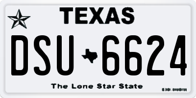 TX license plate DSU6624