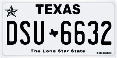 TX license plate DSU6632