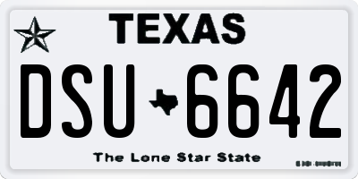 TX license plate DSU6642