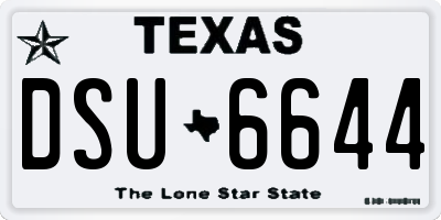 TX license plate DSU6644