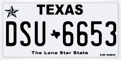 TX license plate DSU6653