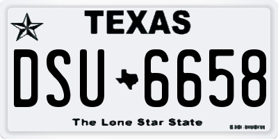 TX license plate DSU6658