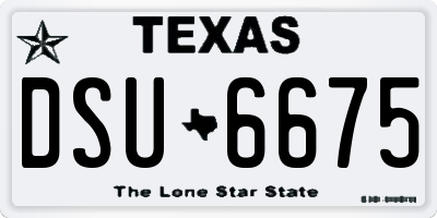 TX license plate DSU6675