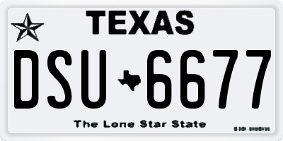 TX license plate DSU6677