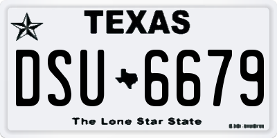 TX license plate DSU6679