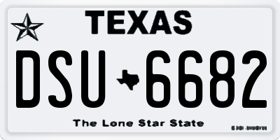 TX license plate DSU6682
