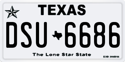 TX license plate DSU6686