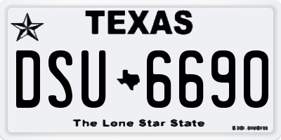 TX license plate DSU6690