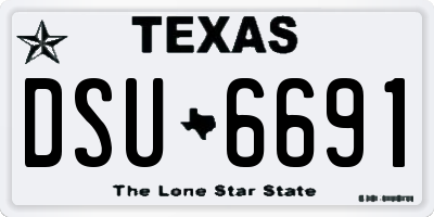 TX license plate DSU6691