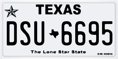 TX license plate DSU6695