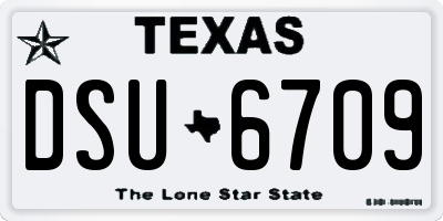 TX license plate DSU6709