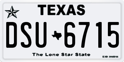 TX license plate DSU6715