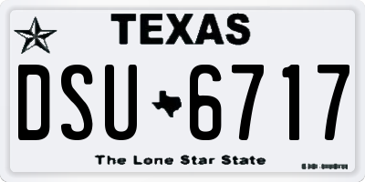 TX license plate DSU6717