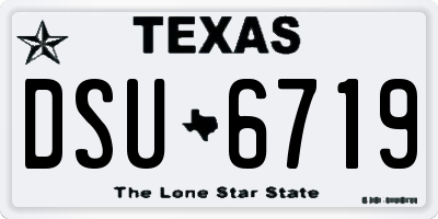 TX license plate DSU6719