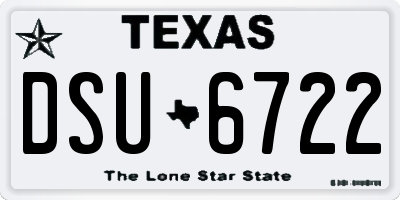 TX license plate DSU6722