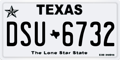 TX license plate DSU6732
