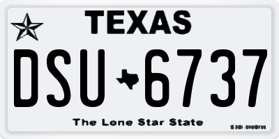 TX license plate DSU6737
