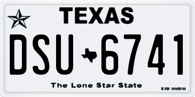 TX license plate DSU6741