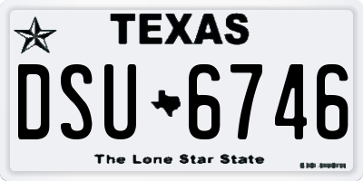 TX license plate DSU6746