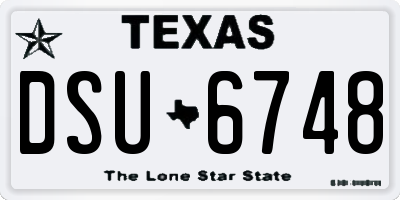 TX license plate DSU6748