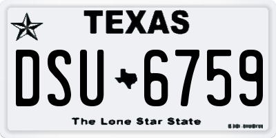 TX license plate DSU6759
