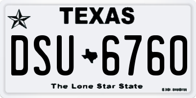 TX license plate DSU6760