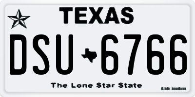 TX license plate DSU6766