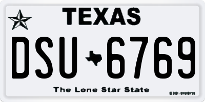TX license plate DSU6769