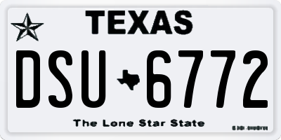 TX license plate DSU6772