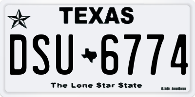 TX license plate DSU6774