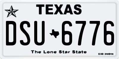 TX license plate DSU6776