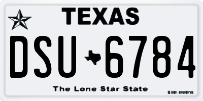 TX license plate DSU6784