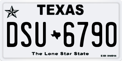 TX license plate DSU6790