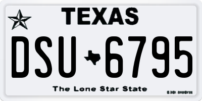 TX license plate DSU6795