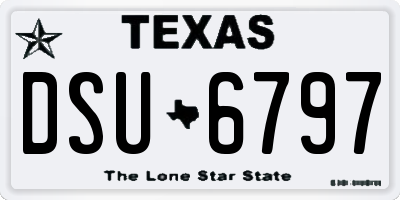 TX license plate DSU6797