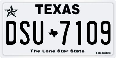 TX license plate DSU7109