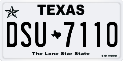 TX license plate DSU7110