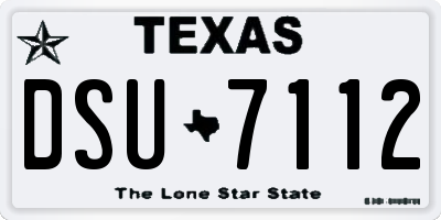 TX license plate DSU7112