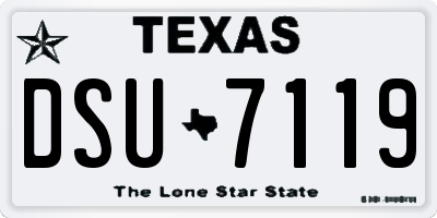 TX license plate DSU7119