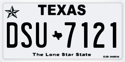 TX license plate DSU7121