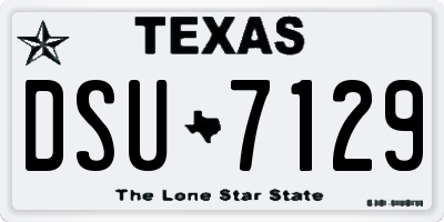 TX license plate DSU7129