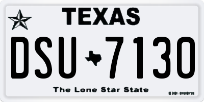 TX license plate DSU7130