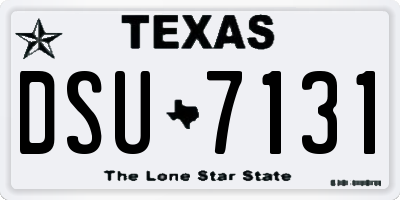 TX license plate DSU7131