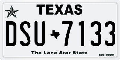 TX license plate DSU7133