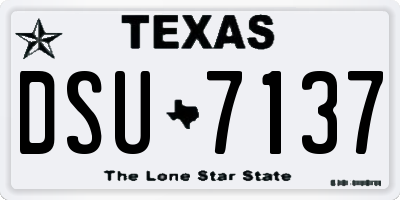 TX license plate DSU7137