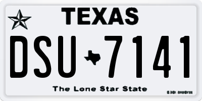 TX license plate DSU7141